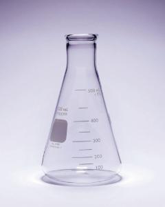 Erlenmeyer flasks, narrow or wide neck, heavy wall