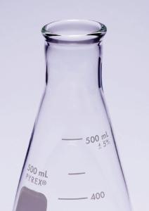 Erlenmeyer flasks, narrow or wide neck, heavy wall