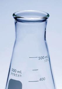 Erlenmeyer flasks, narrow or wide neck, heavy wall