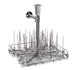 Trolley for butyrometers with drying system