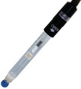 pH combination electrode, double junction, refillable, clog-free