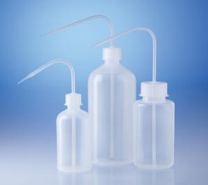 Wash bottles, narrow or wide neck