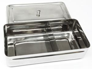 Tray with knobbed lid