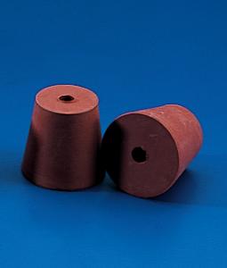 Stoppers, rubber, conical, with holes