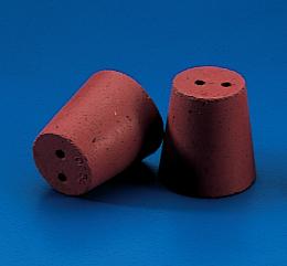 Stoppers, rubber, conical, with holes