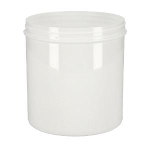 Box with screw lid, PP, white, 1000 ml