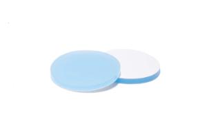 Septa, transparent blue silicone/white PTFE