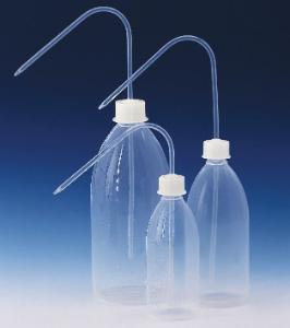 Wash bottles, narrow neck, with screw cap