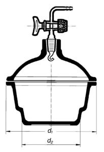 Desiccators with 24/29 and stopcock, vacuum rated