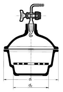 Desiccators with 24/29 and stopcock, vacuum rated