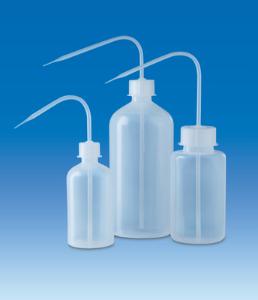 Wash bottles, narrow or wide neck