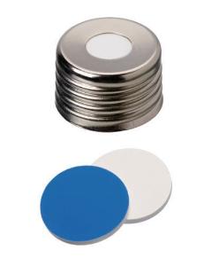 Magnetic screw caps, silicone white/PTFE blue