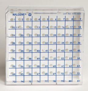 Microcentrifuge tube storage boxes