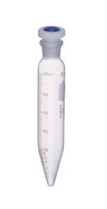 Centrifuge tube, conical bottom, graduated, with PTFE stopper, KIMBLE®