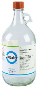 J.T.BAKER® BRAND ACETIC ACID BAKER ANALYZED A.C.S. GRADE REAGENT - 2.5L GLASS BOTTLE