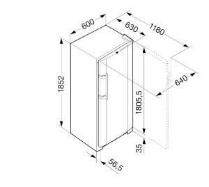 Upright freezers Gnes, 3076 Premium NoFrost