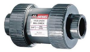 Hayward® True Union Ball Check Valves with Socket and NPT(F) Threaded Connectors