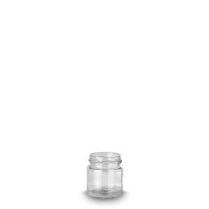 Jar twist-off, clear, without screw cap, 53 ml