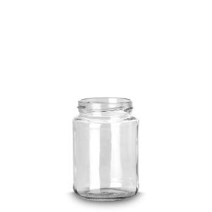 Jar twist-off clear without screw cap, 380 ml