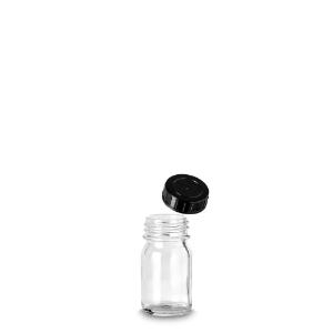 Bottle, wide neck, 30 ml clear GL32 with screw cap