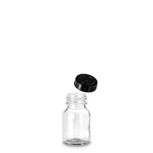 Bottle, wide neck, 50 ml clear GL32 with screw cap