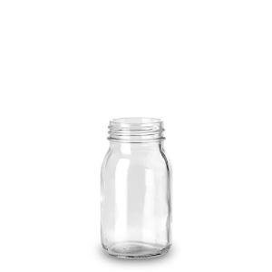 Bottle, wide neck, clear 150 ml GL45 without screw cap