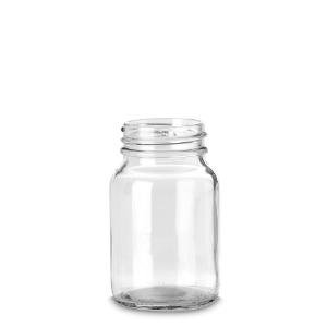 Bottle, wide neck, clear 250 ml GL55 without screw cap