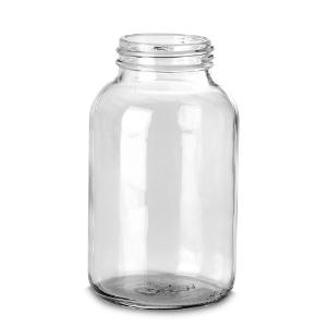 Bottle, wide neck, clear, 1000 ml GL68 without screw cap