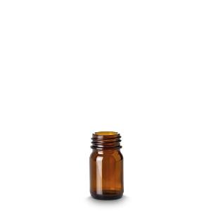 Bottle, wide neck, amber, 30 ml GL32 without screw cap