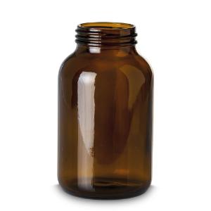 Bottle, wide neck, amber, 1000 ml GL68 without screw cap