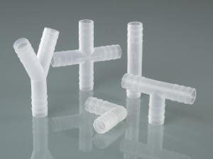 Tubing connectors, X-shaped, LaboPlast®