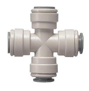 John Guest acetal push-to-connect cross connector