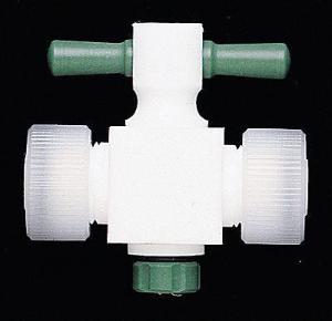 Plug Valves with Compression Fittings, PFA