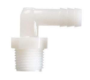 Masterflex® Adapter Fittings, Hose Barb to Male NPT Threaded, Elbow, Nylon, Avantor®