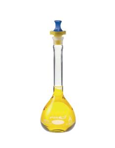 Volumetric flasks, class A, glass, PE stopper