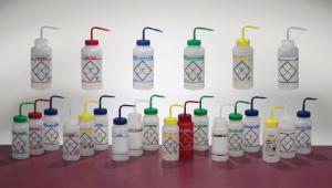 VWR®, Safety Wash Bottles, Wide Neck, with Printed Name