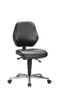 Laboratory chair, made from black skai