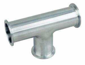 Masterflex® Union Fittings, Sanitary Clamp, Tee, 316L Stainless Steel, Avantor®