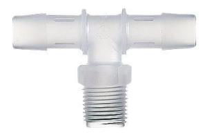 Masterflex® Adapter Fittings, Hose Barb to Male NPT Threaded, Tee, HDPE, Avantor®