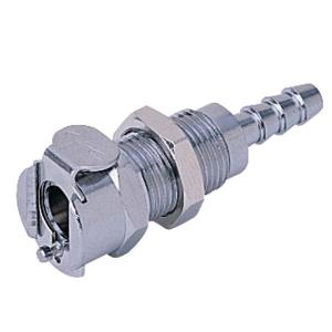 CPC® Metal Quick-Disconnect Fittings, Panel-Mount Hose Barb Bodies