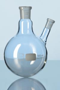 DURAN® Flasks, Round Bottom, with Two Necks and Standard Gound Joints