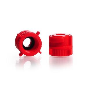 Screw cap, KECK™, with sealing EPDM 12 mm, red