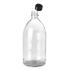 Bottle, narrow neck, clear, GL28 with screw cap, 1000 ml