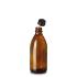 Bottle, narrow neck, amber with screw cap, 200 ml