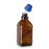 Bottle, amber square narrow neck, 500 ml with screw cap