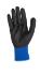 Cut protection gloves, PU coating, blue/black